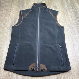 Barbour Vest Blue Langdale Fleece Gilet Full Zip Pockets Outdoor Men's Large